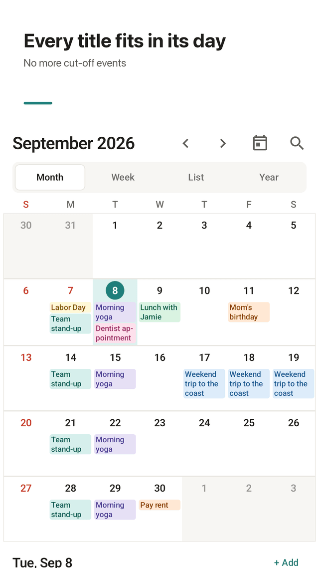 Calendot screenshot