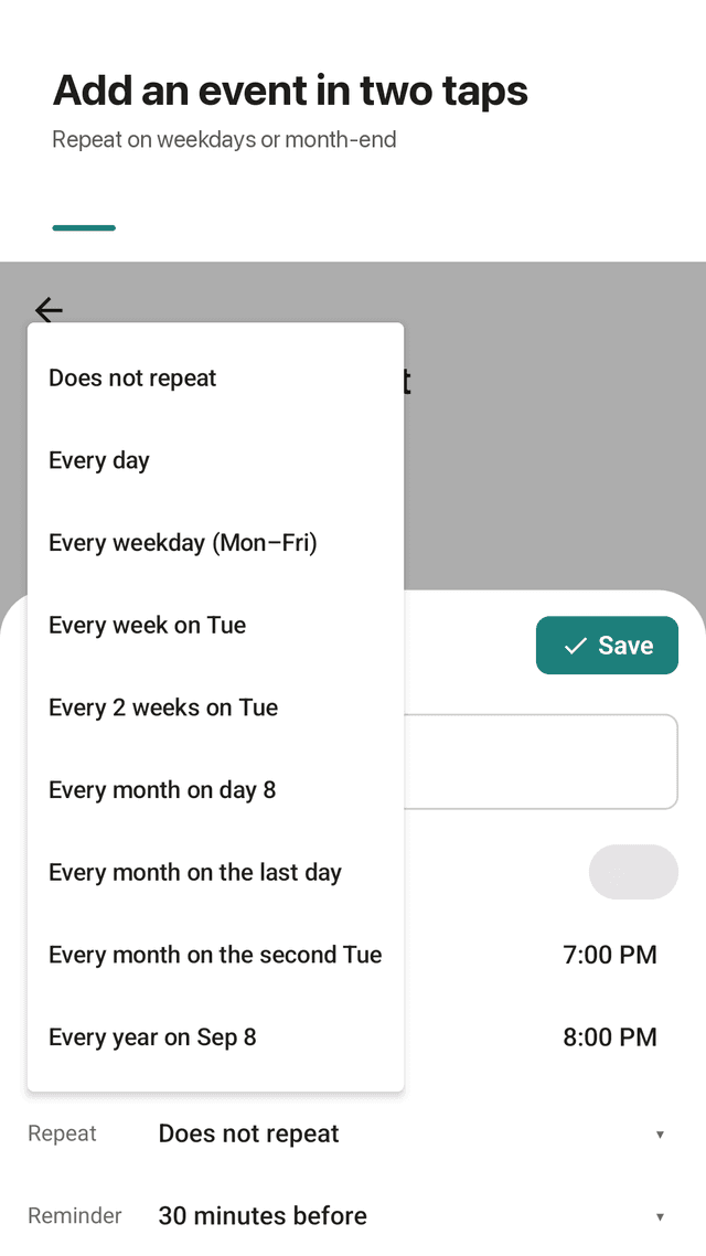 Calendot screenshot