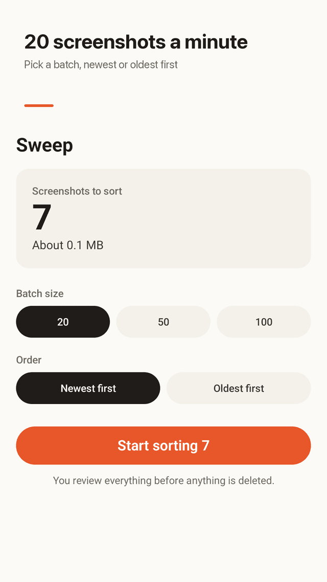 Capsweep screenshot