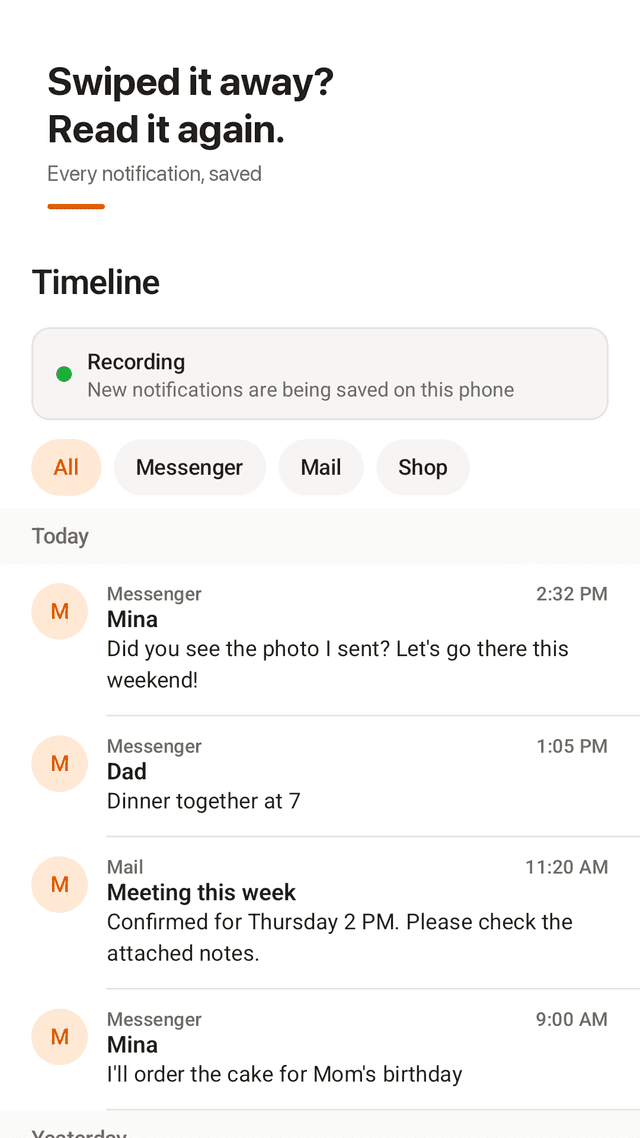 Notitrail screenshot