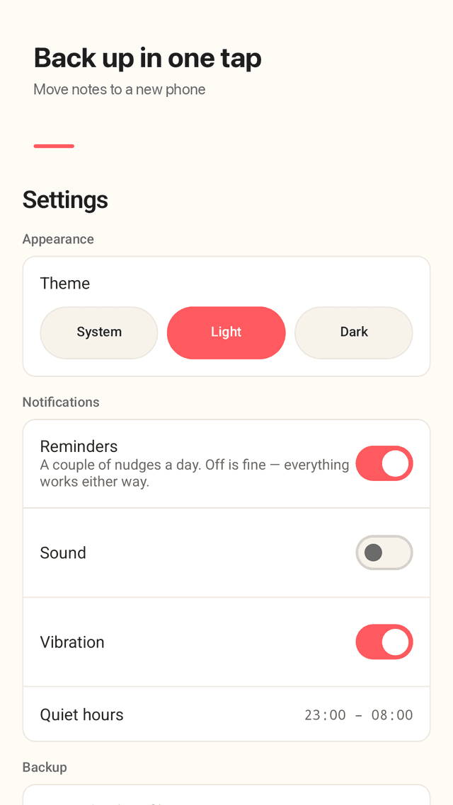 Tickcard screenshot