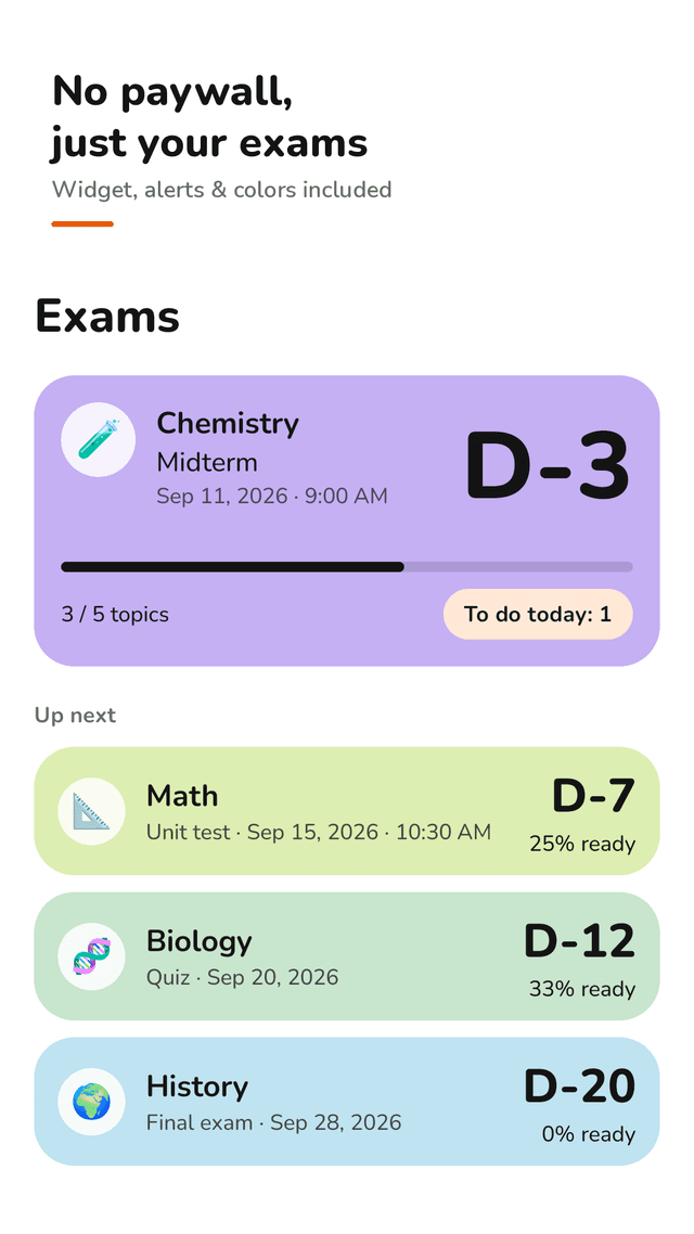 Examtock screenshot