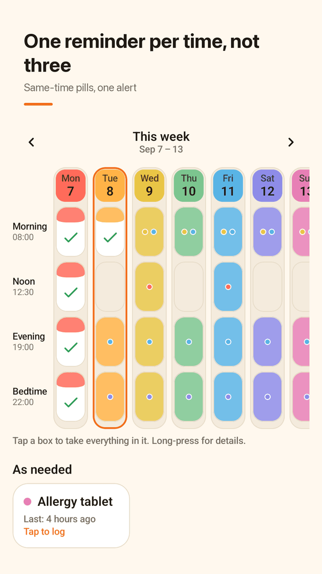 Pilltray screenshot