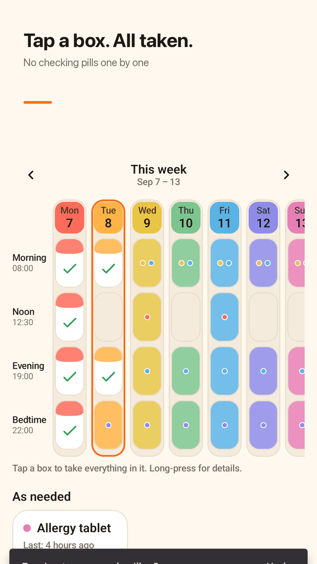 Pilltray screenshot