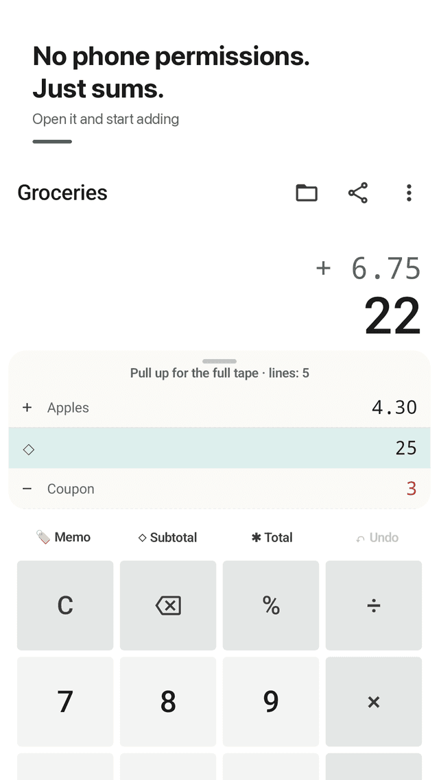 Sumroll screenshot